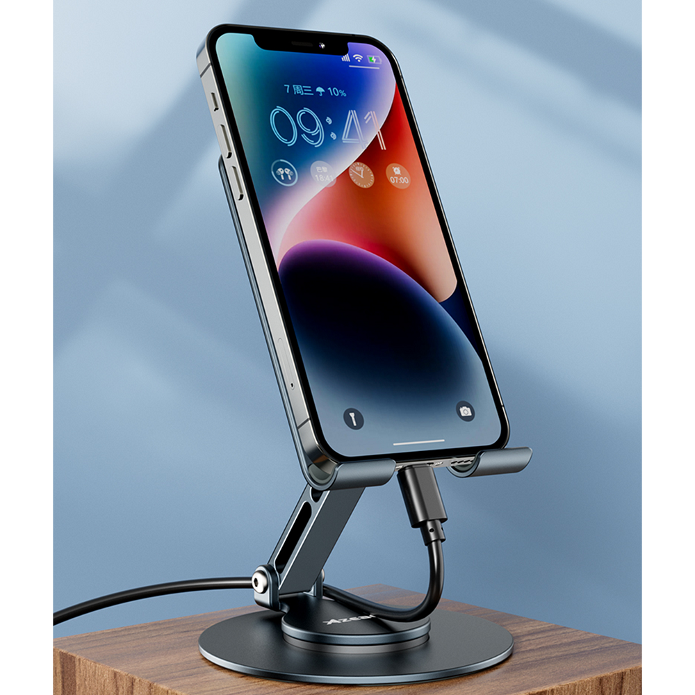 Support bureau de téléphone pivotant réglable portable Rotation à 360°