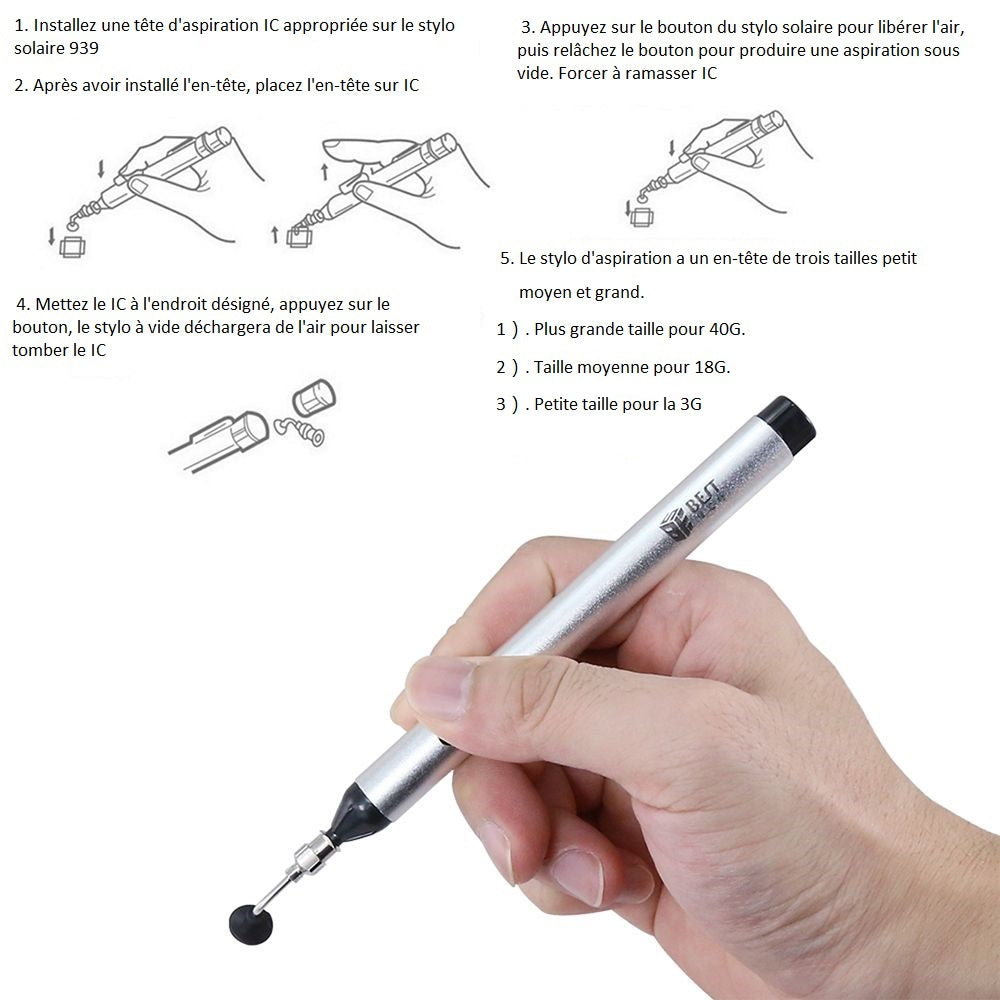 BST-939 Stylo d'aspiration sous vide pour la réparation de puces IC