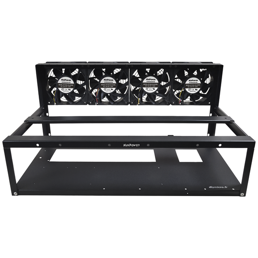 Cadre Rig Mining Ouvert Support 6 GPU Pour l'extraction Crypto Monnaie