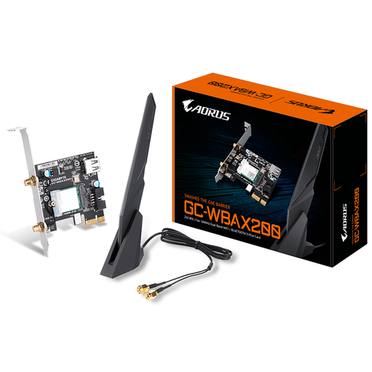 Gigabyte GC-WBAX200 Carte PCI Express sans fil Wi-Fi AC 2400Mbps + Bluetooth 5.1