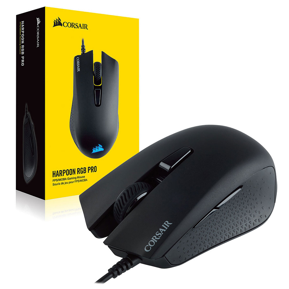 Souris Gamer Corsair Harpoon RGB Pro avec fil USB 2.0 12000 DPI 6 Boutons