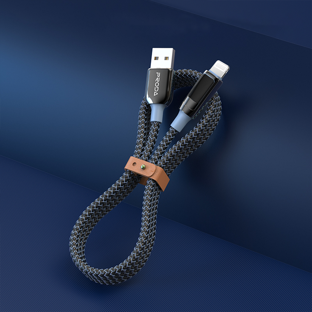 Câble USB Charge Rapide Lightning Mâle vers USB A Mâle 5V-2.4A 12W PD 1.2M
