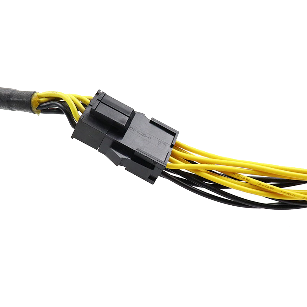 Lot de 6 Câbles d'alimentation PCI-E 8 broches Femelle vers double 8 broches (6+2) Mâle 30cm