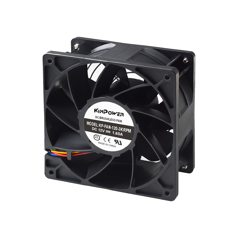 Lot de 4 Ventilateur 3000RPM DC 12V 1.6A  890CFM 55dBA 120 x 120 x 38 mm