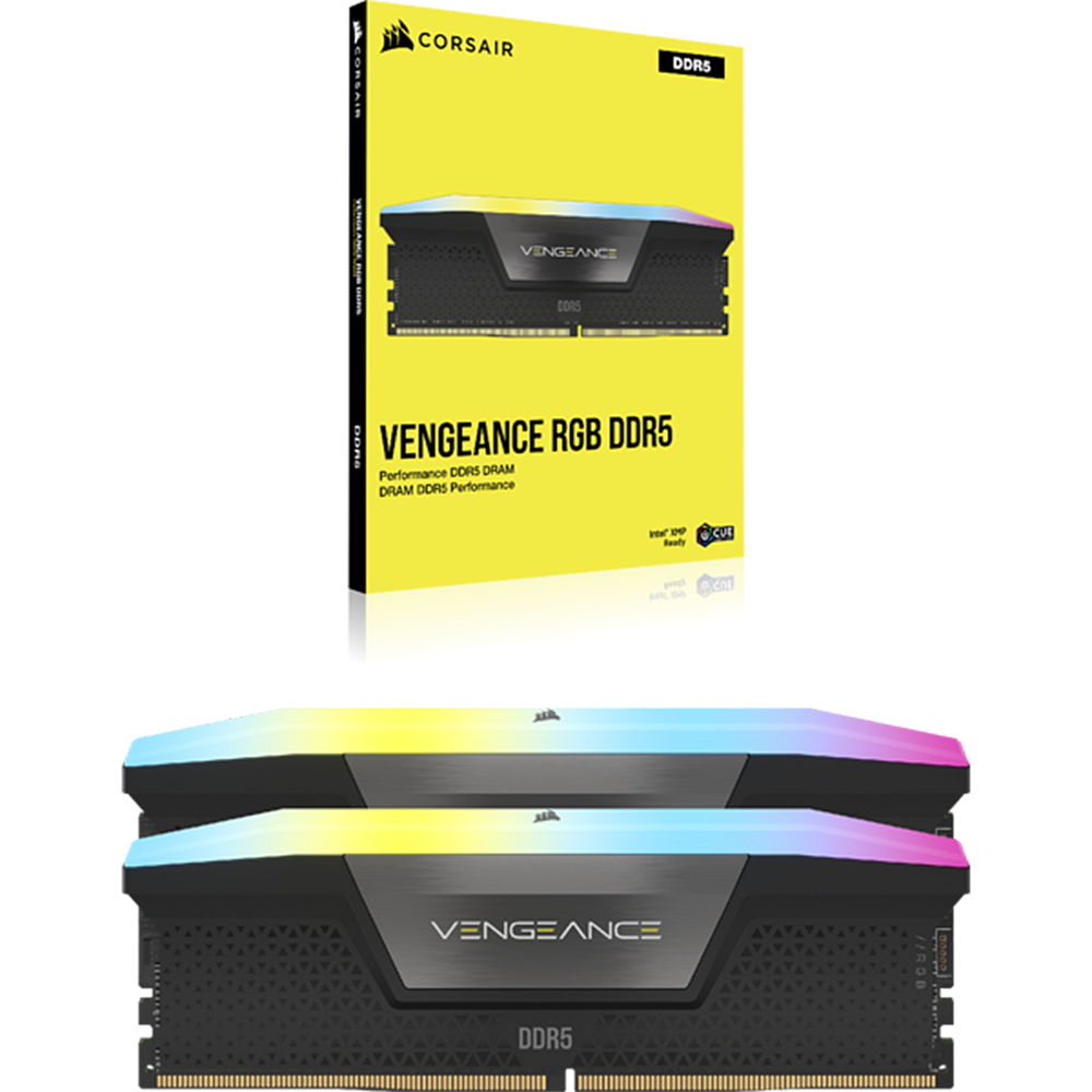 Mémoire Corsair Vengeance RGB 32GB ( 2 x 16GB ) DDR5 6000MHz 1.35v - Noir