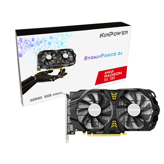 Carte Graphique Kinpower Radeon RX 580 Stormforce 2x GDDR5 8G