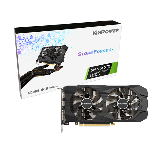 Carte Graphique Kinpower Geforce GTX 1660 Super Stormforce 2x GDDR6 6G