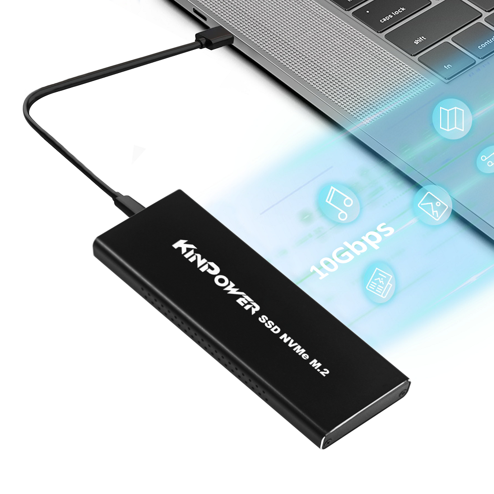 Disque Dur SSD Nvme Externe Stockage Mobile 4TB Type-C vers USB A 3.2