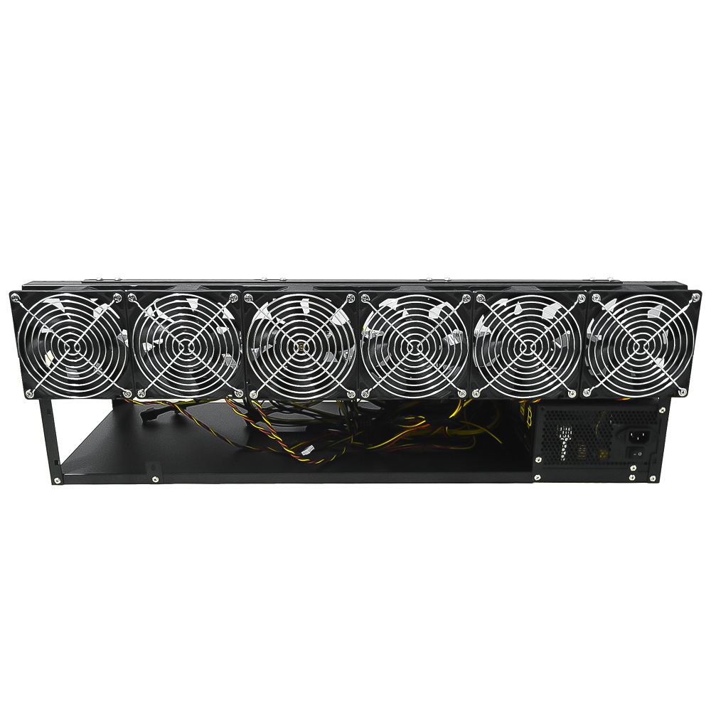 Rig Minage Plateforme Ouverte Avec 8 GPU RTX 4060 Ti - 2000W - 8G Ram - 500G SSD - 4 Fan
