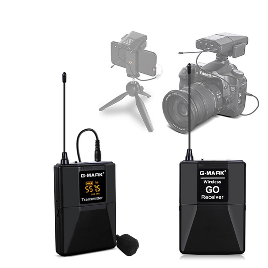 Microphone Lavalier sans fil UHF avec 30 canaux sélectionnables pour Smartphone Tablette Caméra vidéo et Ordinateur