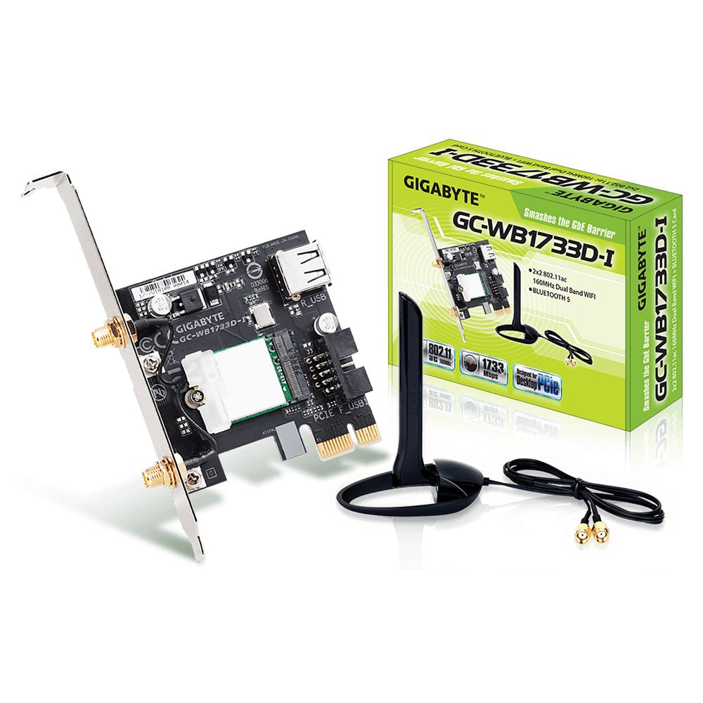 Gigabyte GC-WB1733D-I Carte PCI Express sans fil Wi-Fi AC 1733Mbps + Bluetooth 5