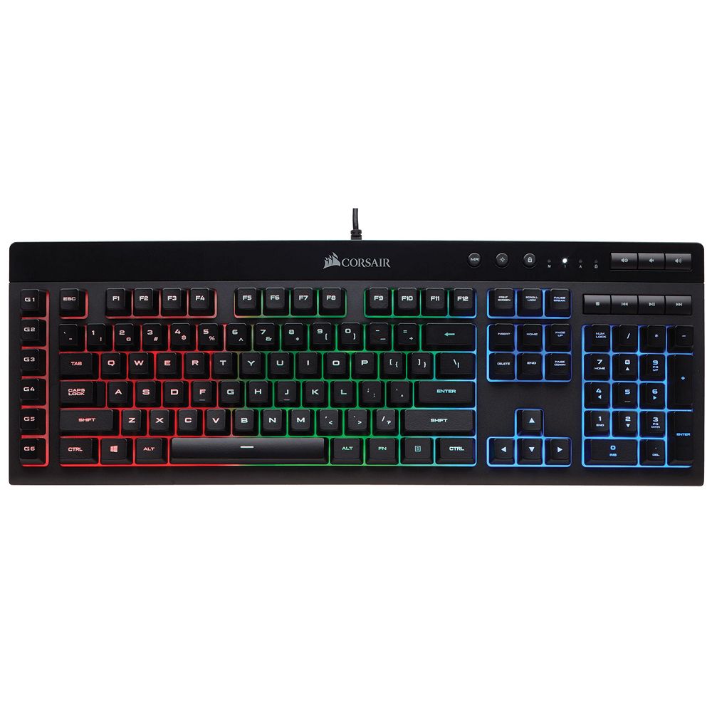 Clavier Azerty Gaming Corsair K55 RGB  pour ordinateur de bureau avec fil USB