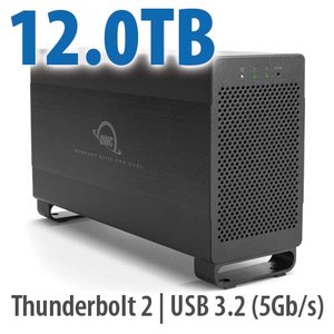 12.0TB OWC Mercury Elite Pro Dual RAID Thunderbolt 2 + USB 3.2 (5Gb/s) External