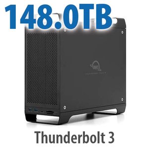 148.0TB (4x2.0TB NVMe SSD, 7x20.0TB HDD) ThunderBay Flex 8 Thunderbolt 3 Storage