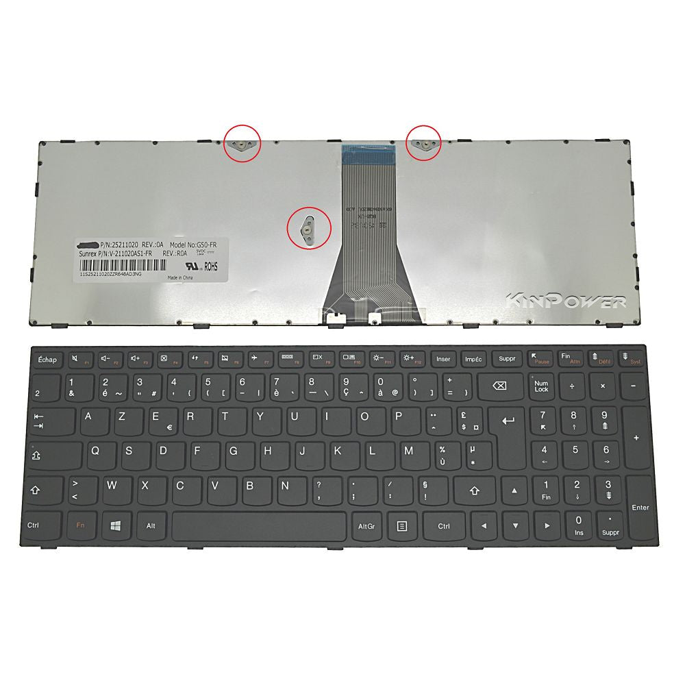 Clavier Azerty Français Pour Lenovo Z50-70 Z50-75 Z50-80 Z51-70 Z70-80