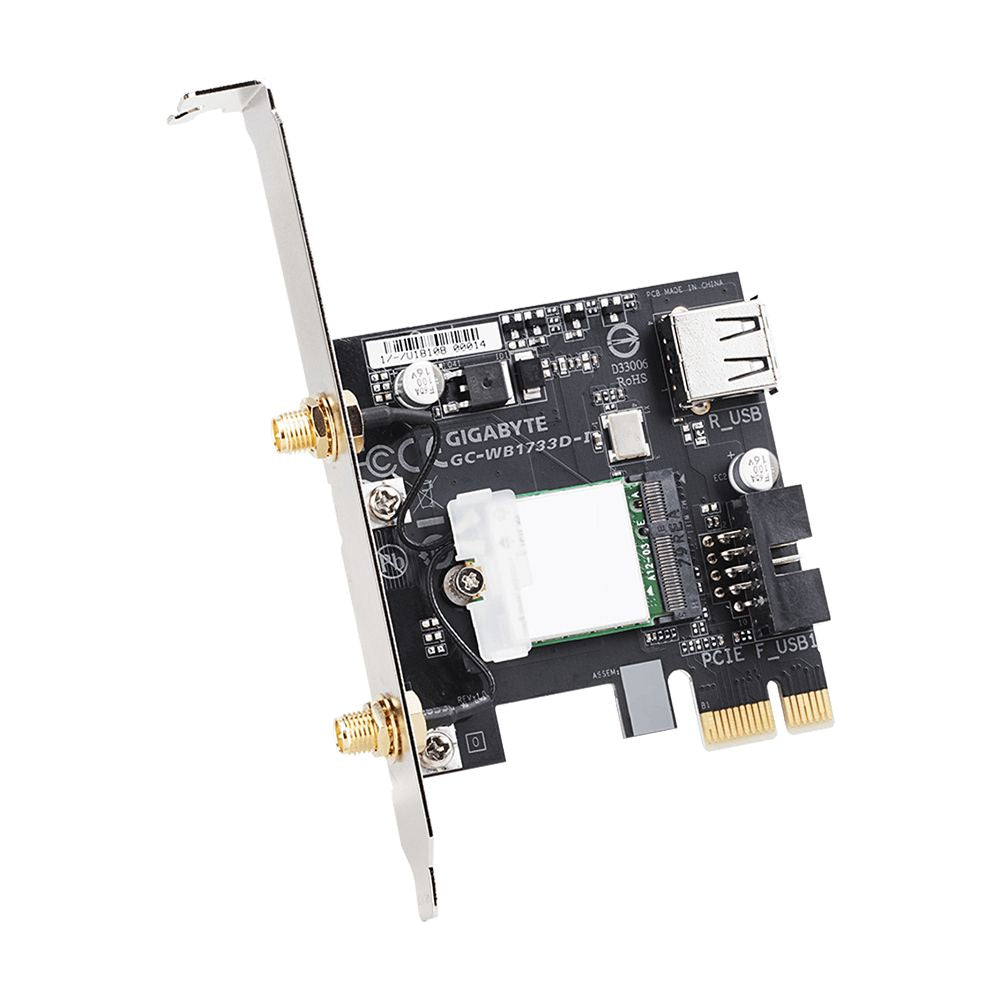 Gigabyte GC-WB1733D-I Carte PCI Express sans fil Wi-Fi AC 1733Mbps + Bluetooth 5
