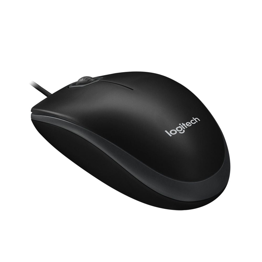 Souris Optique Logitech B100 pour ordinateur de bureau avec fil USB 2.0