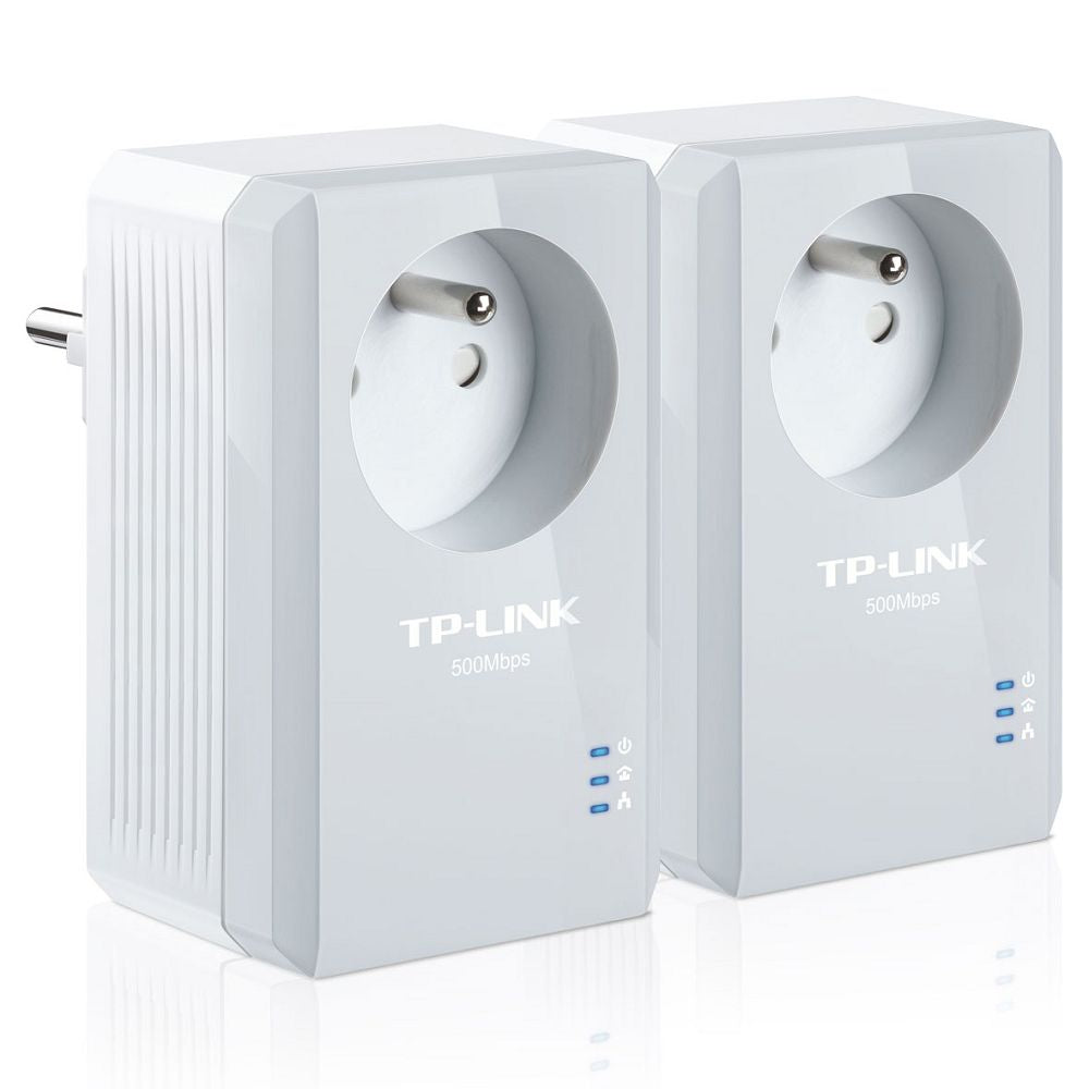 TP-Link TL-PA4015PKIT Kit de 2 CPL AV 600 Mbps avec prise intégrée