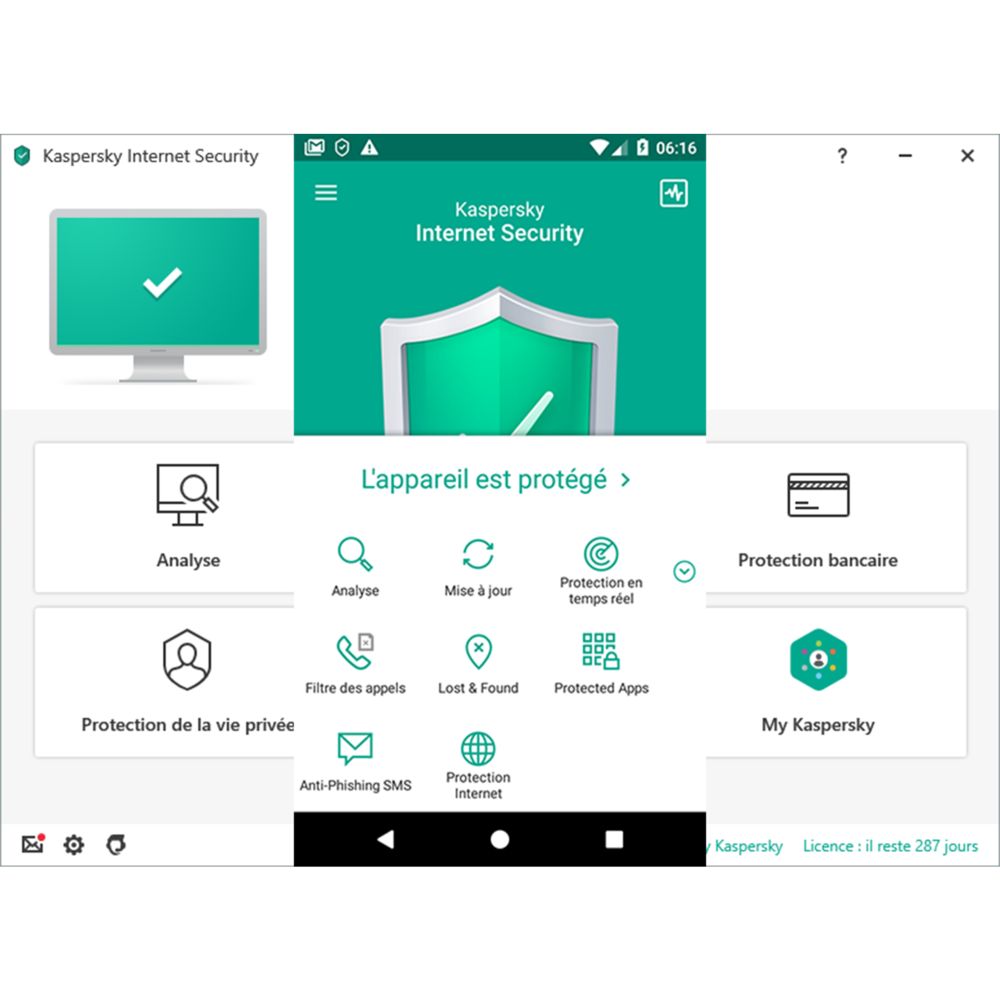 Kaspersky Internet Security 2021 3 Postes 1 An - Version Téléchargement