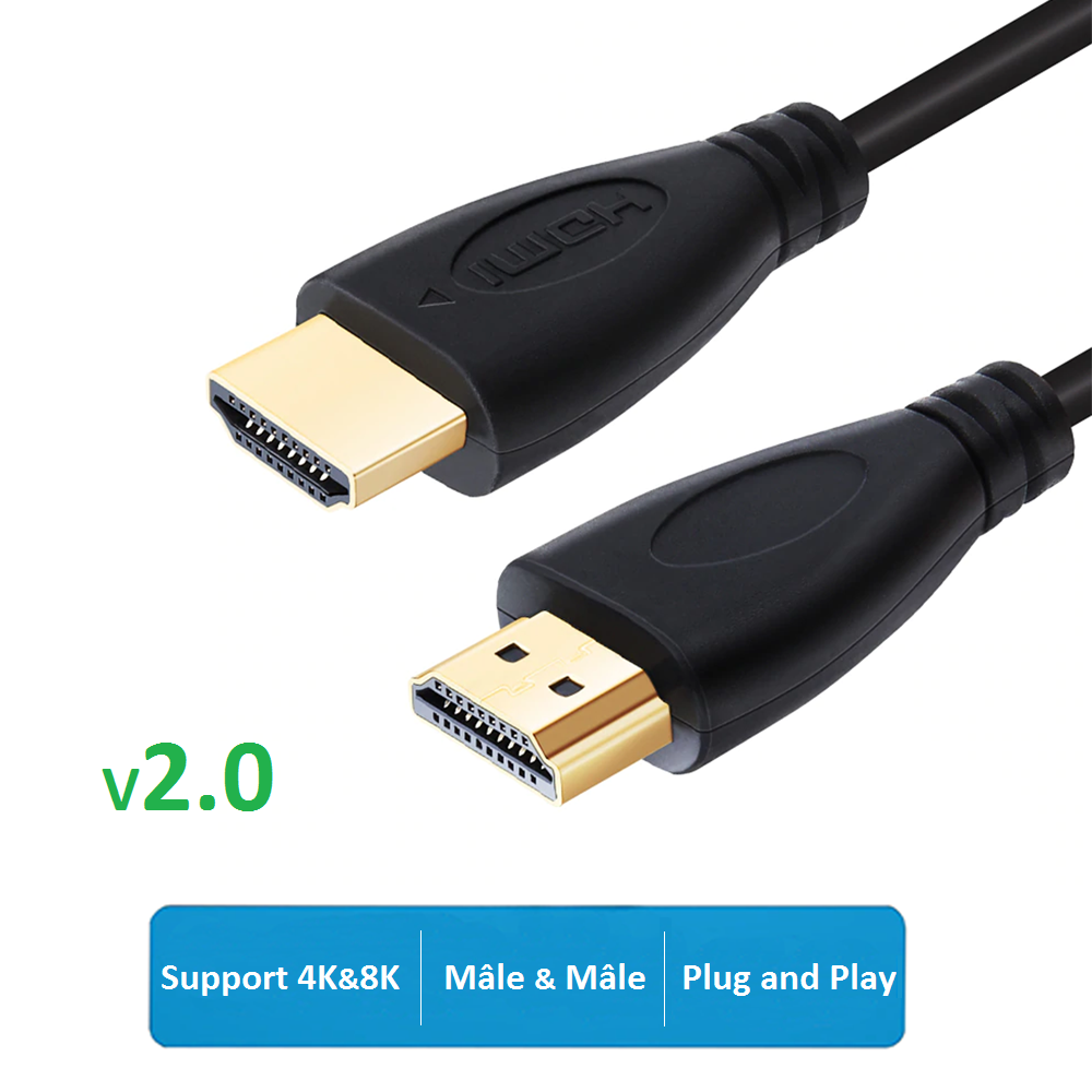 Kinpower Câble HDMI Mâle Mâle v2.0 2M UHD 4K 4096 x 2160 High Speed + Ethernet