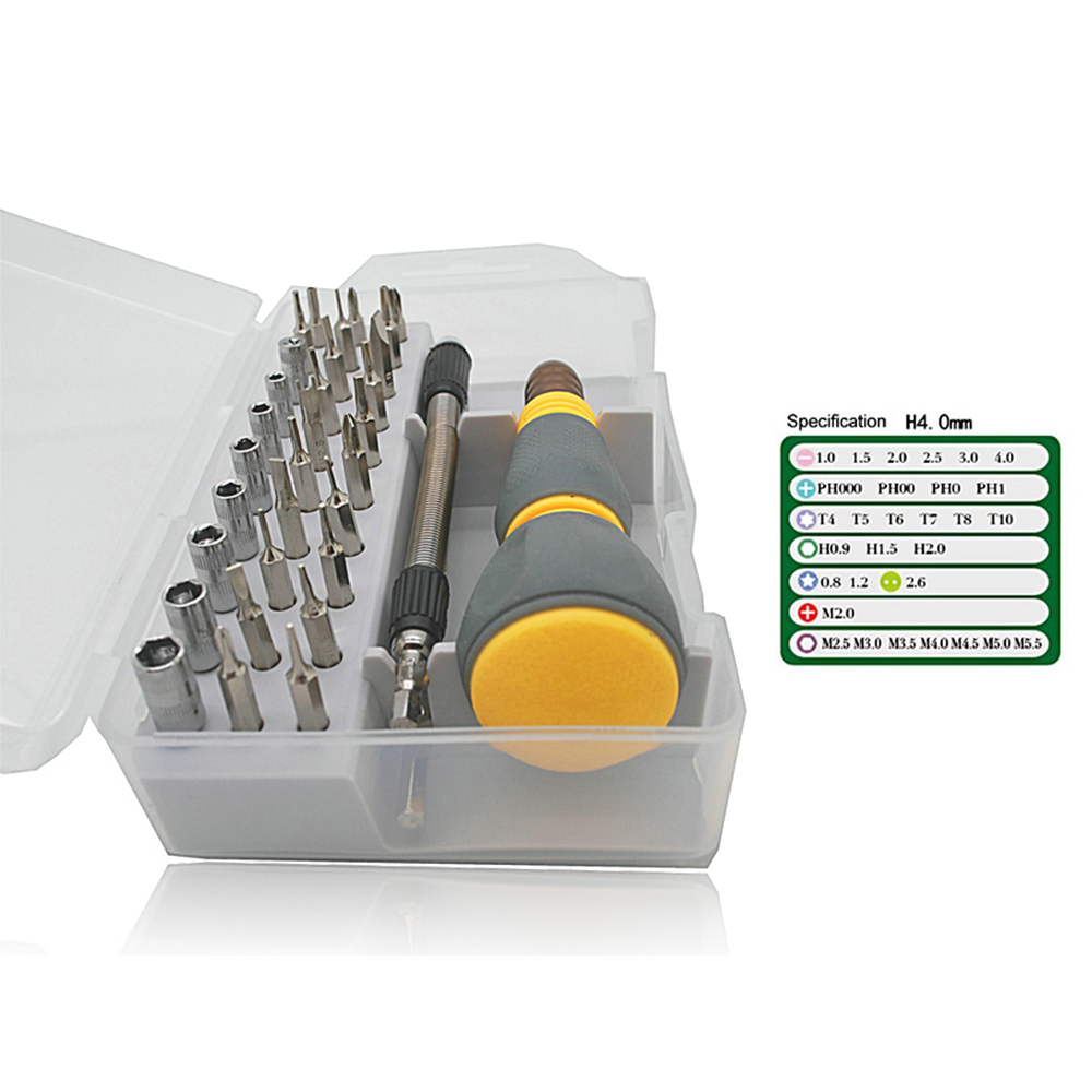 Kit d'outils de réparation de jeu de tournevis multifonction de précision 33 en 1 pour l'ordinateur