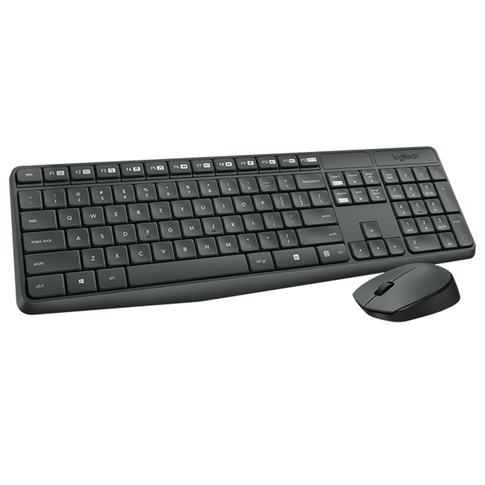 Clavier Azerty Logitech Kit de bureau sans fil multi-mode MK235