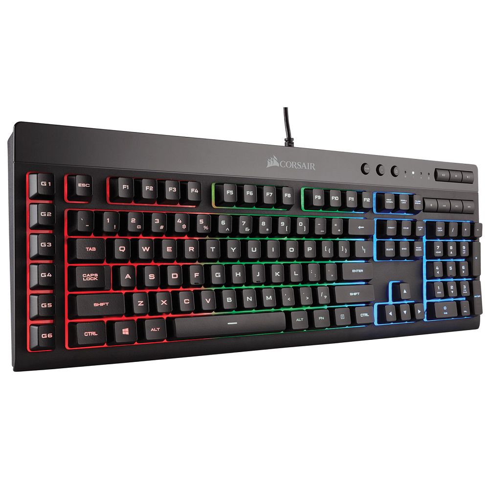 Clavier Azerty Gaming Corsair K55 RGB  pour ordinateur de bureau avec fil USB