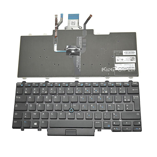 Clavier Azerty Français Pour Dell Latitude 14 5480 5490 Rétroéclairage