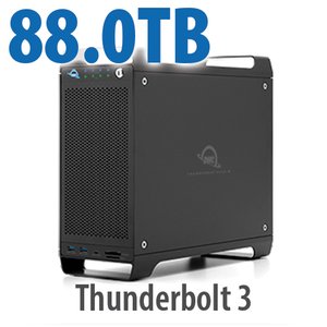 88.0TB (1x4.0TB U.2 NVMe SSD, 7x12.0TB HDD) ThunderBay Flex 8 Thunderbolt 3 Storage