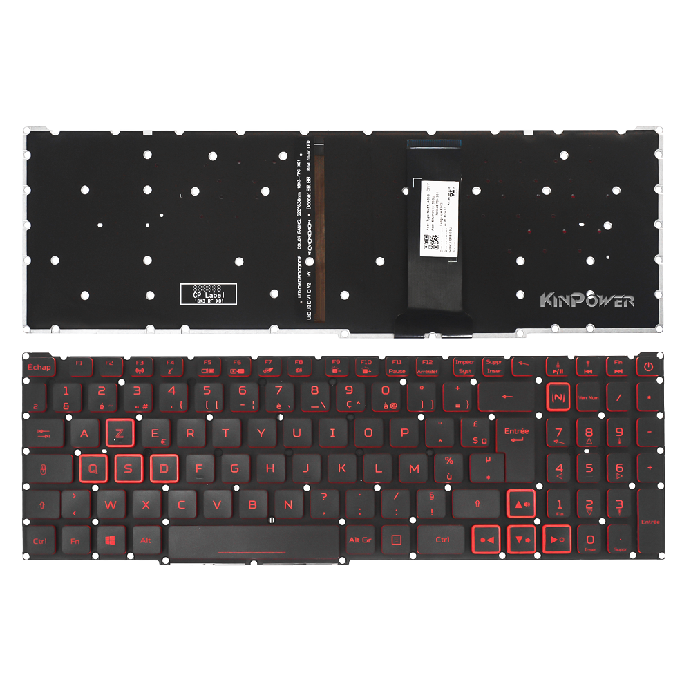 Clavier Azerty Français Pour Acer Nitro 5 AN515-54 AN517-51
