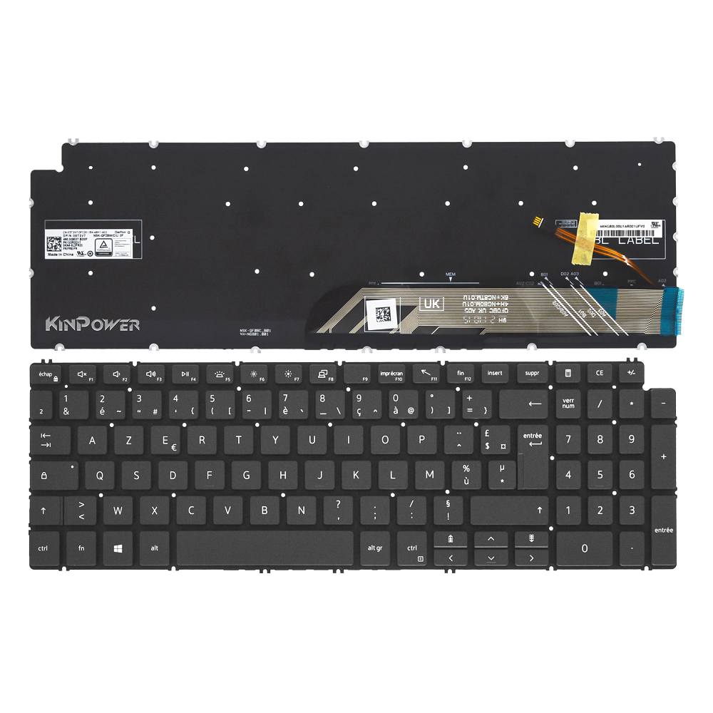 Clavier Azerty Français Pour Dell Inspiron 15 5590 5593 5594 5598 Rétroéclairage