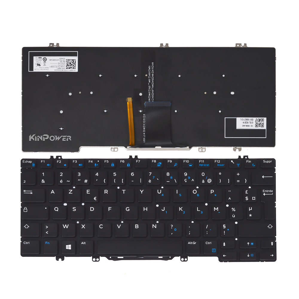 Clavier Azerty Français Pour Dell Latitude 7390 2 in 1 Rétroéclairage