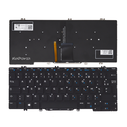Clavier Azerty Français Pour Dell Latitude 7390 2 in 1 Rétroéclairage