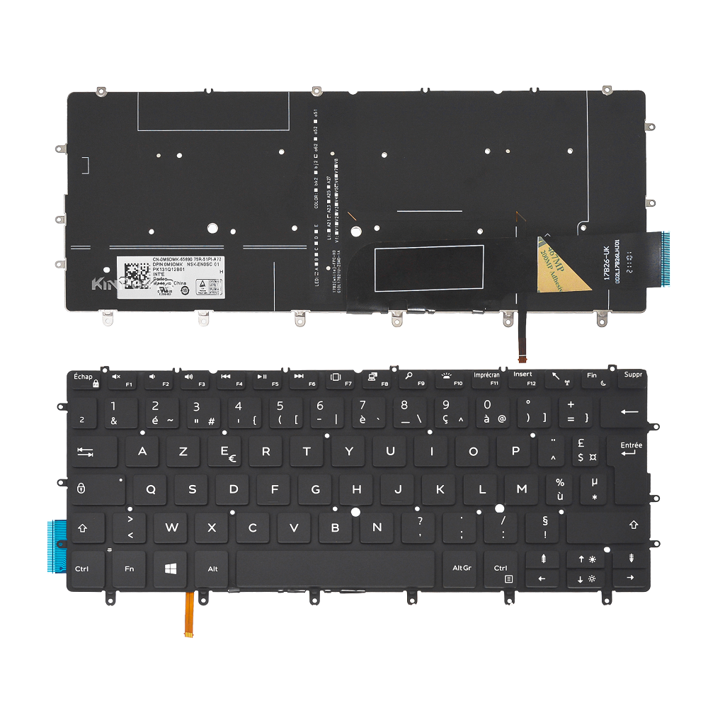 Clavier Azerty Français Pour Dell XPS P82G Rétroéclairage