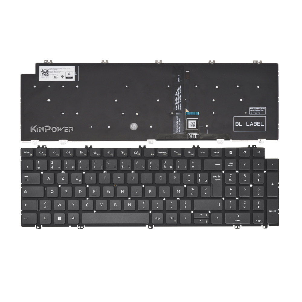 Clavier Azerty Français Pour Dell Latitude 5520 5521 5530 5531 Rétro-éclairage