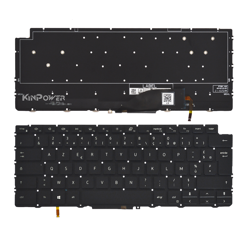 Clavier Azerty Français Pour Dell XPS 13 9310 2-IN-1 Rétro-éclairage