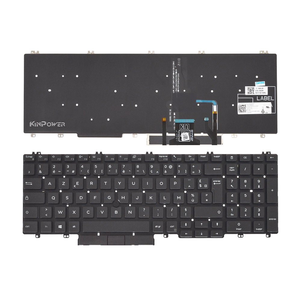 Clavier Azerty Français Pour Dell Précision 7530 Rétro-éclairage