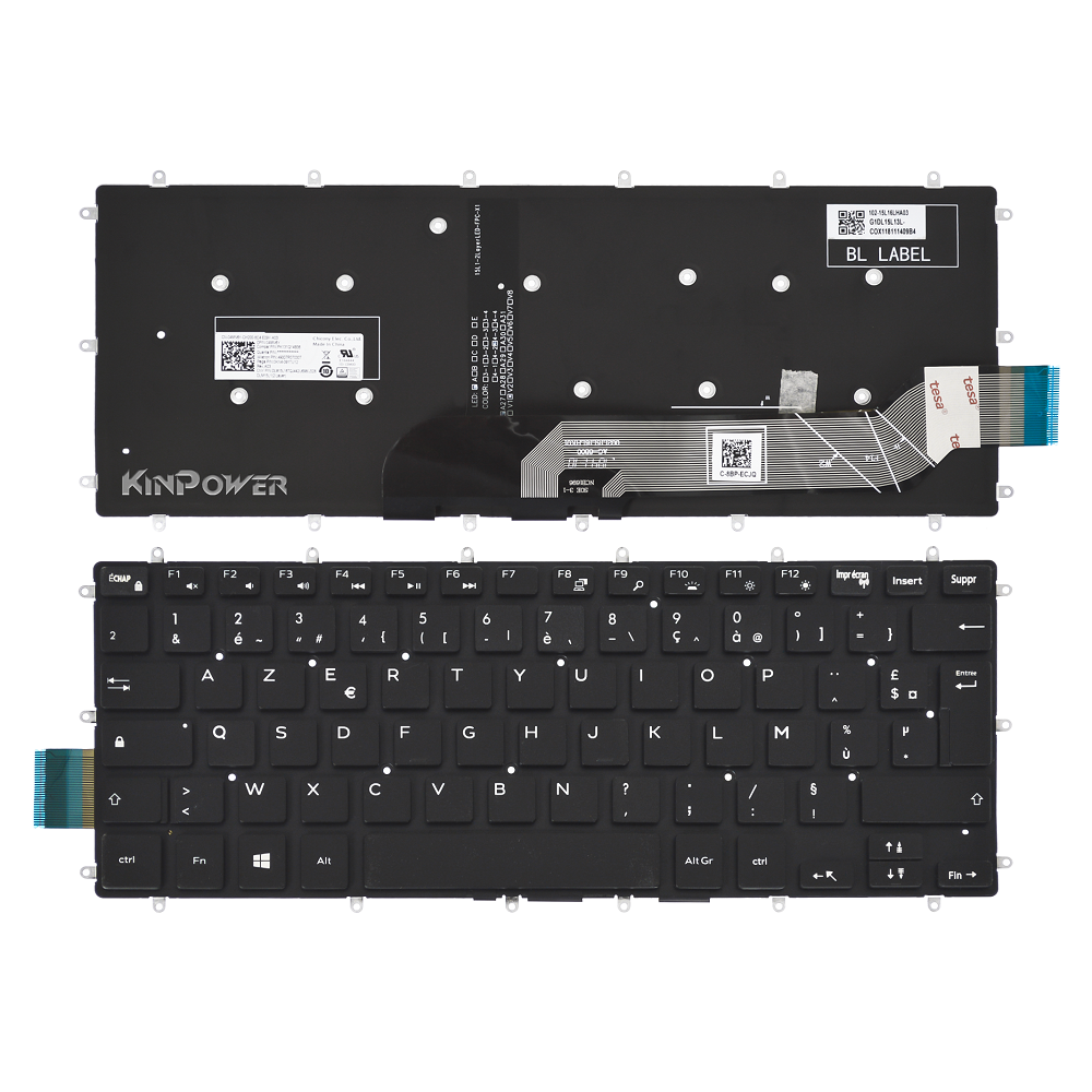 Clavier Azerty Français Pour Dell NSK-EBOBW OF Rétro-éclairage