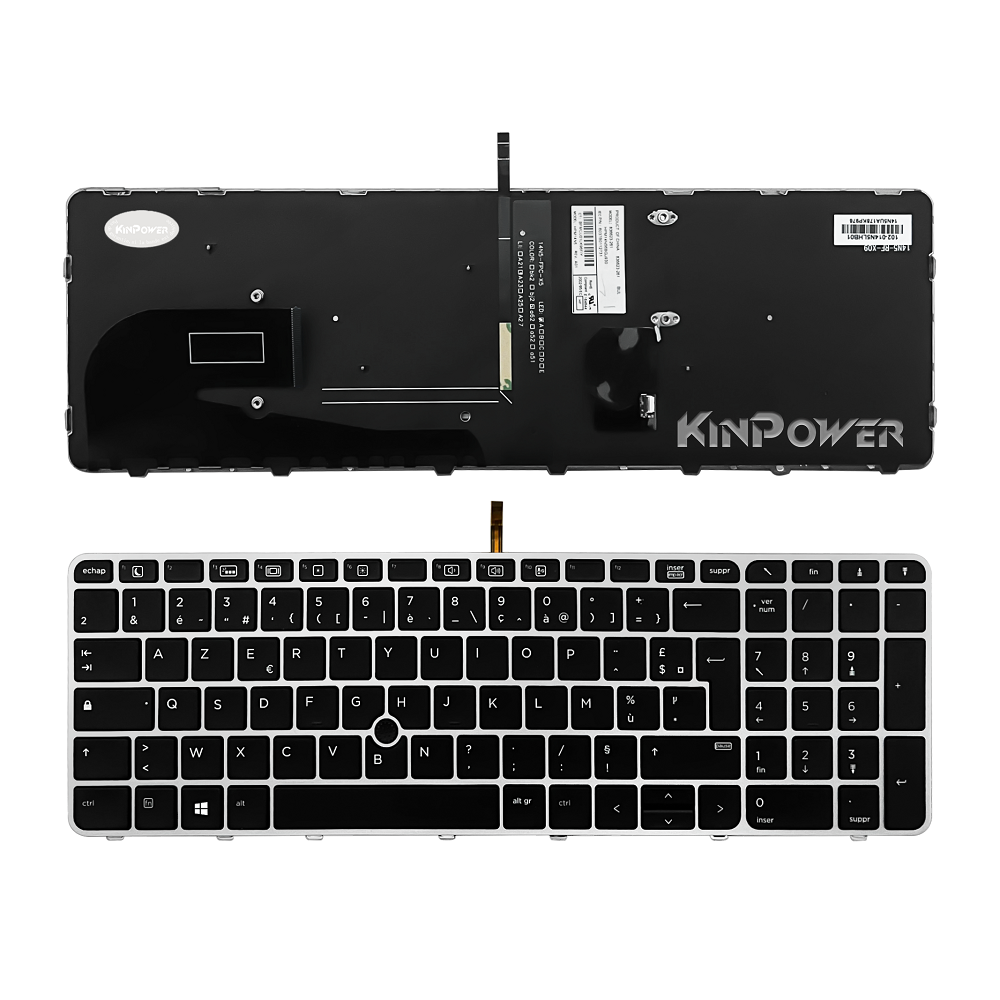 Clavier Azerty Français Pour HP EliteBook 850 G3 850 G4 avec Frame