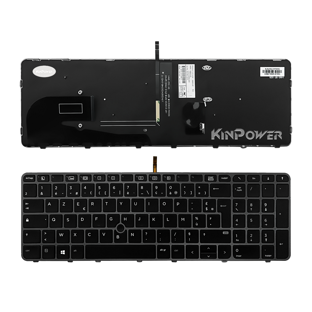 Clavier Azerty Français Pour HP EliteBook 850 G3 850 G4 avec Frame