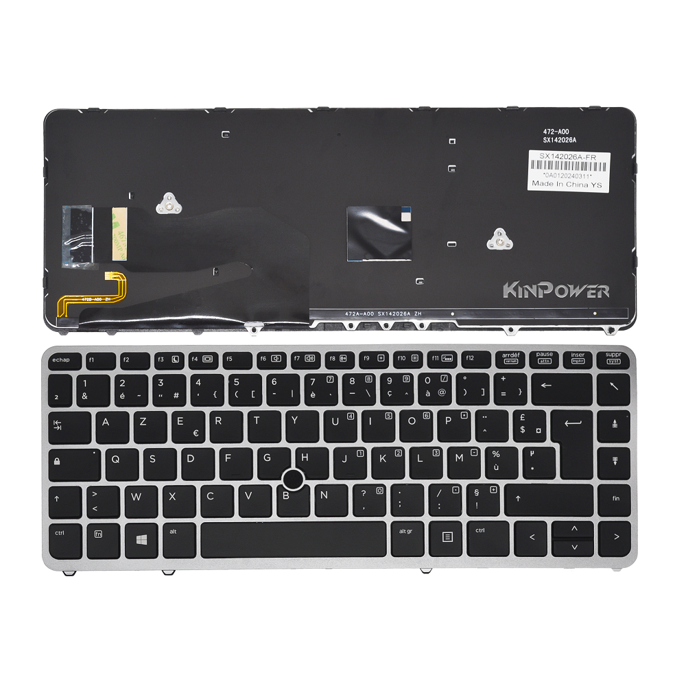 Clavier Azerty Français Compatible Avec HP 840 G2 Rétro-éclairage