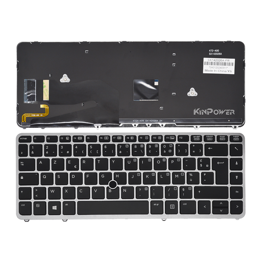 Clavier Azerty Français Compatible Avec HP 840 G2 Rétro-éclairage