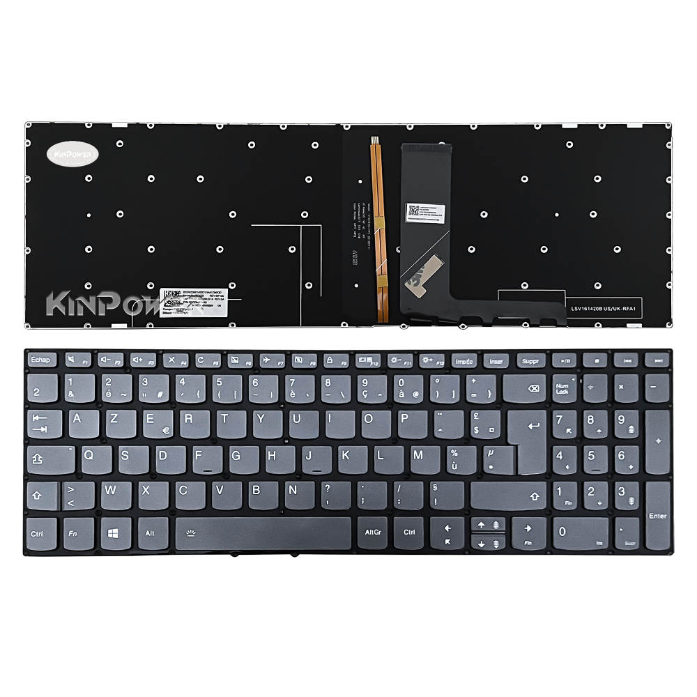 Clavier Azerty Français Pour Lenovo Ideapad 3 1717IML05 Rétroéclairage