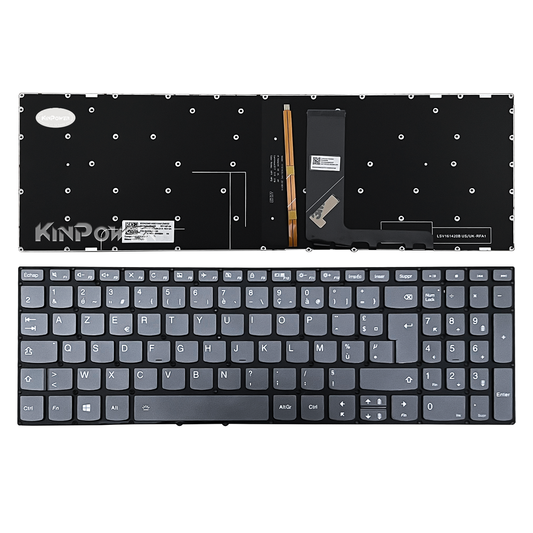 Clavier Azerty Français Pour Lenovo Ideapad S340-15API S340-15IWL Rétroéclairage