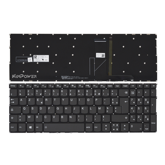 Clavier Azerty Français Compatible avec Lenovo Ideapad S540-15IWL Rétro-éclairage