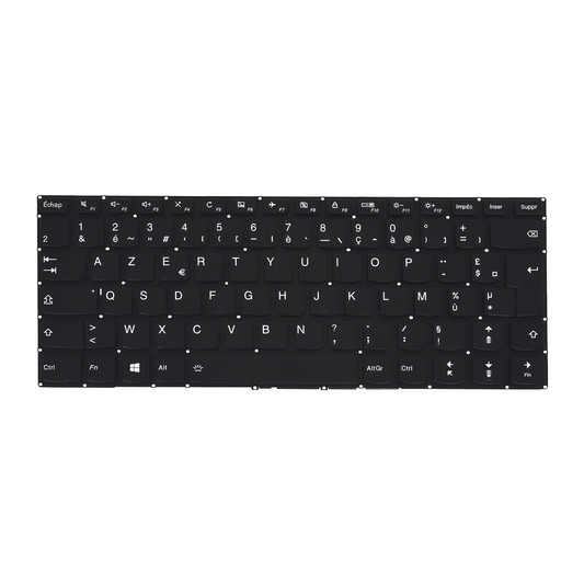 Clavier Azerty Français Compatible avec Lenovo Yoga 510-14 710-14 710-15 Rétro-éclairage