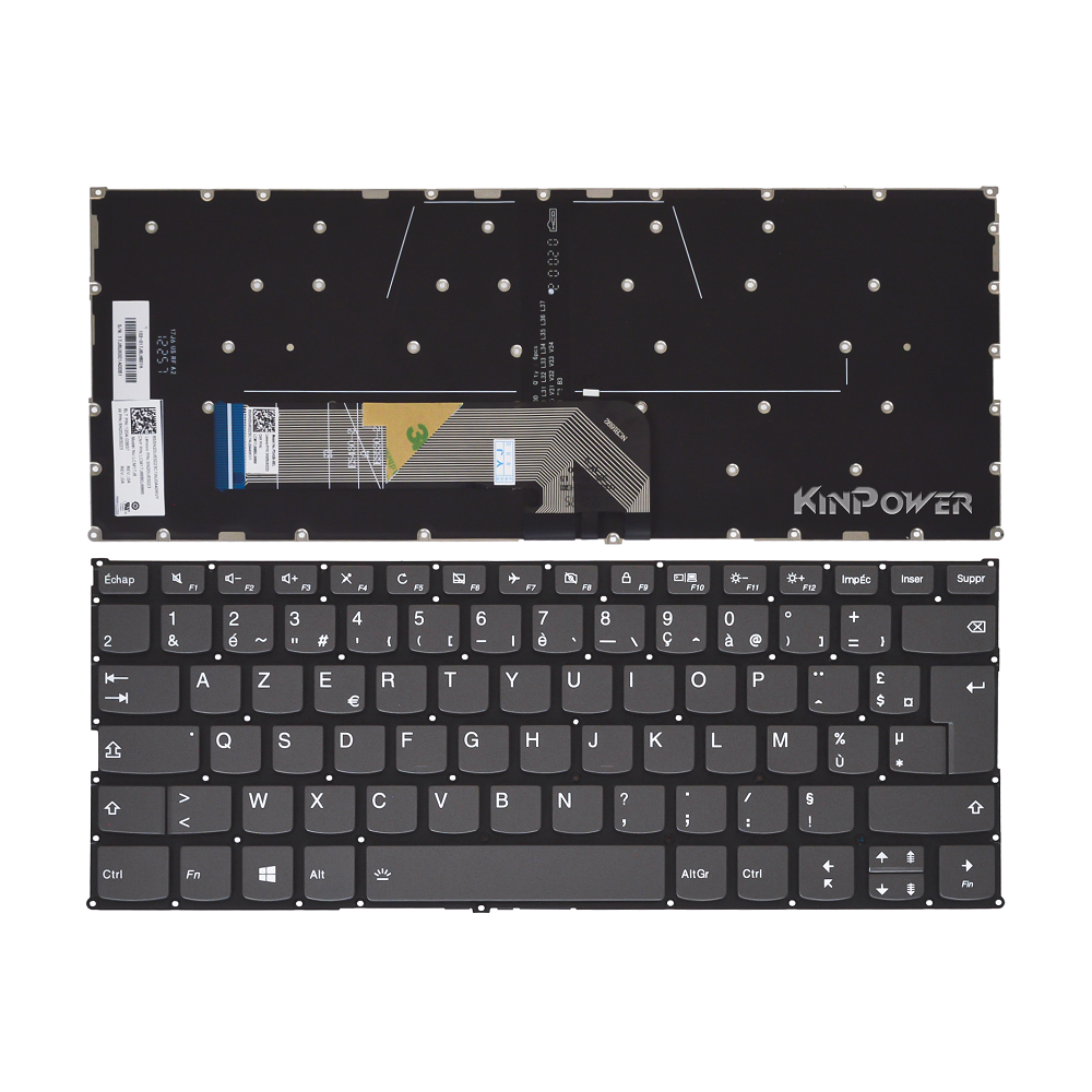 Clavier Azerty Français Compatible avec Lenovo Yoga S740-14 Rétro-éclairage