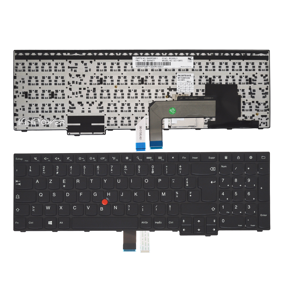 Clavier Azerty Français Pour Lenovo ThinkPad E560 E560P E565