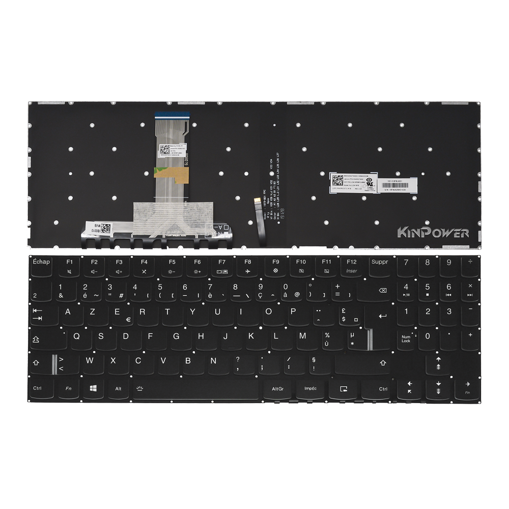 Clavier Azerty Français Compatible avec Lenovo Legion Y545-PG0 Rétro-éclairage