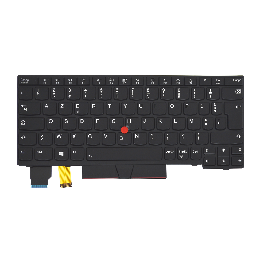 Clavier Azerty Français Compatible avec Lenovo ThinkPad L13 Yoga Gen2/X13 Gen1 Rétro-éclairage